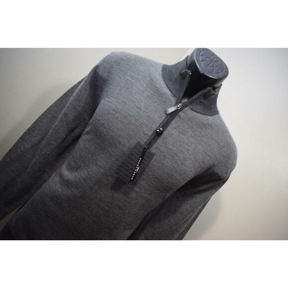 40035 New Bobby Jones 1930 100% Wool Zip Neck Pullover Sweater Medium $195 - Picture 4 of 8